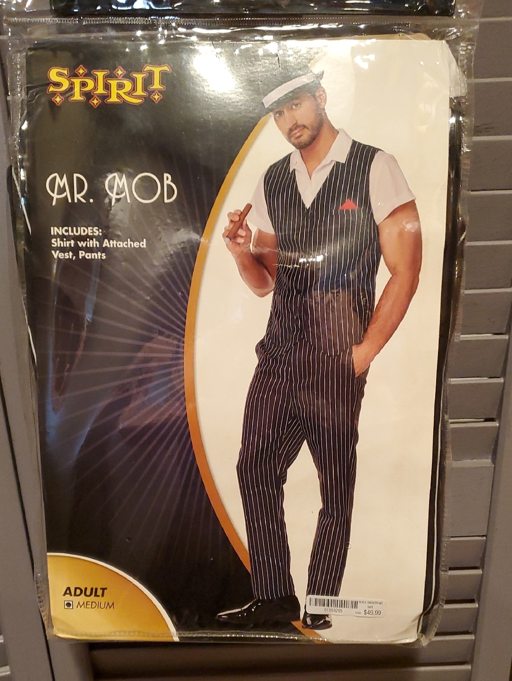 Spirit Adult Mr. Mob Gangster Costume Size Adult Med NIP